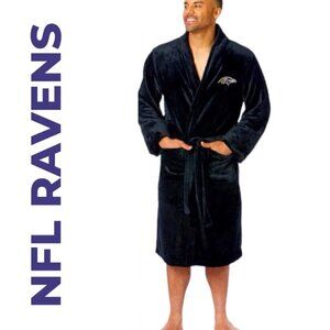 NFL BALTIMORE RAVENS Silk Touch Fleece‎ Knee Length Belted Bath Robe, Large